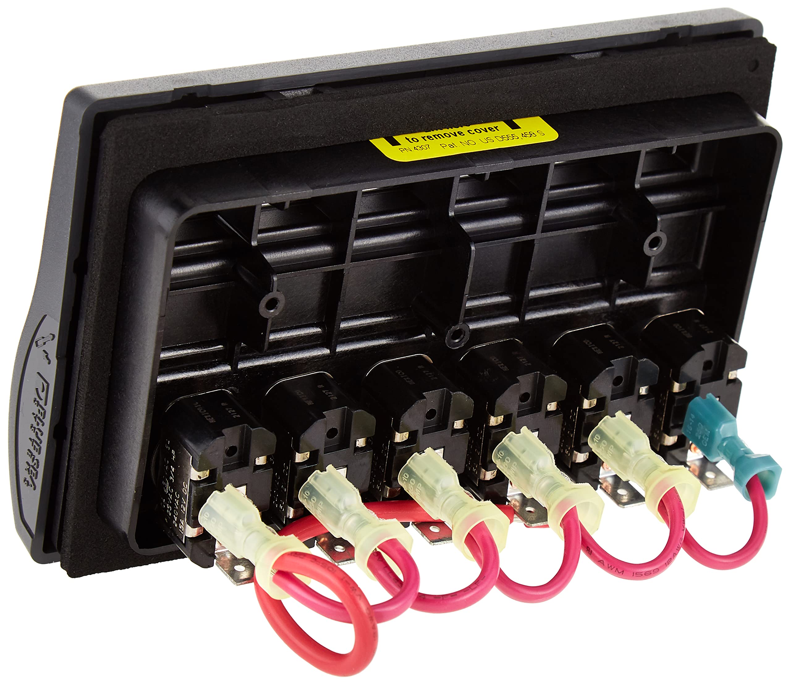 Blue Sea Systems 4307 Weatherdeck 12V Dc Waterproof Switch Panel   6 Position, Black